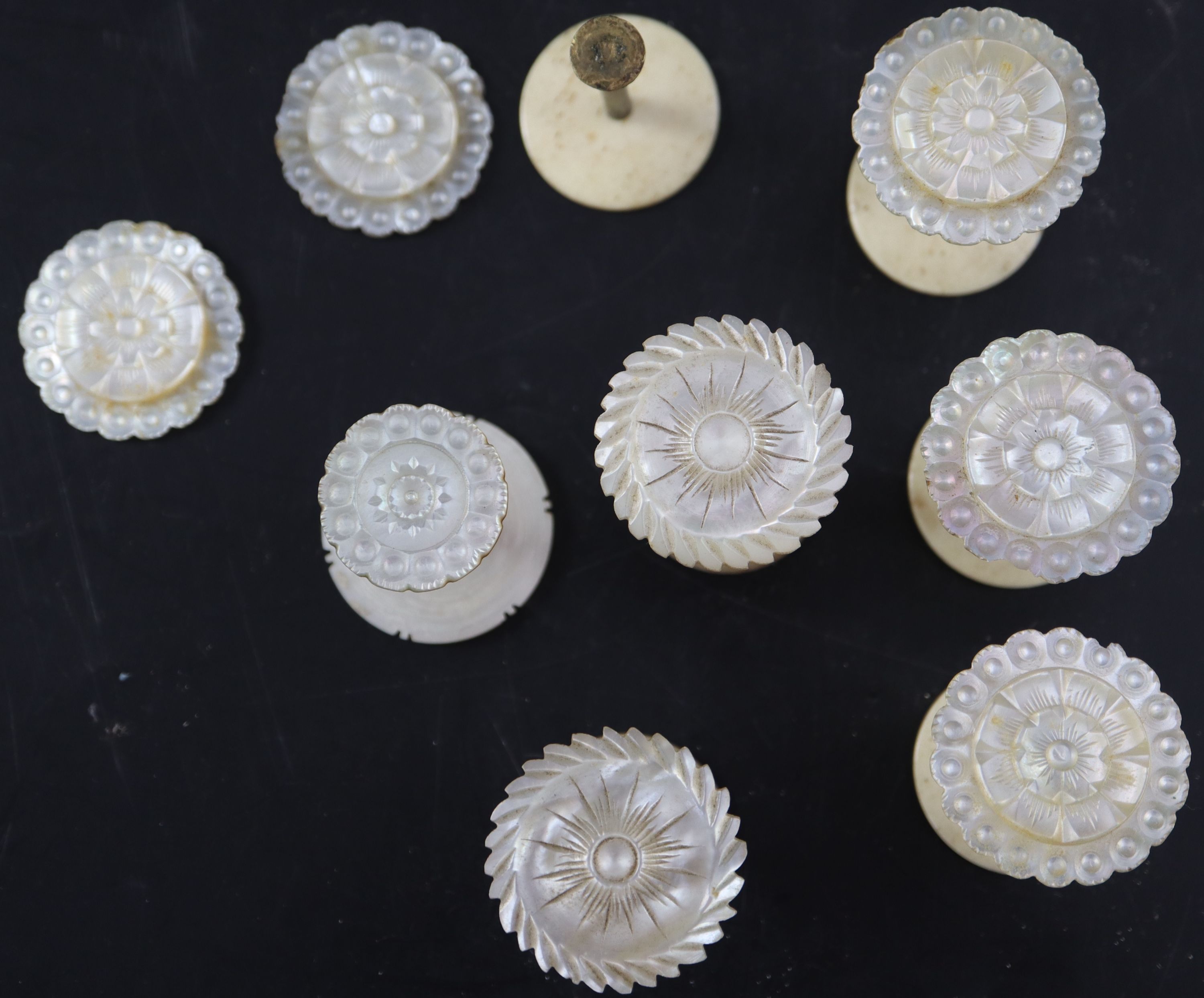 A group of 19th century Palais Royale sewing accessories